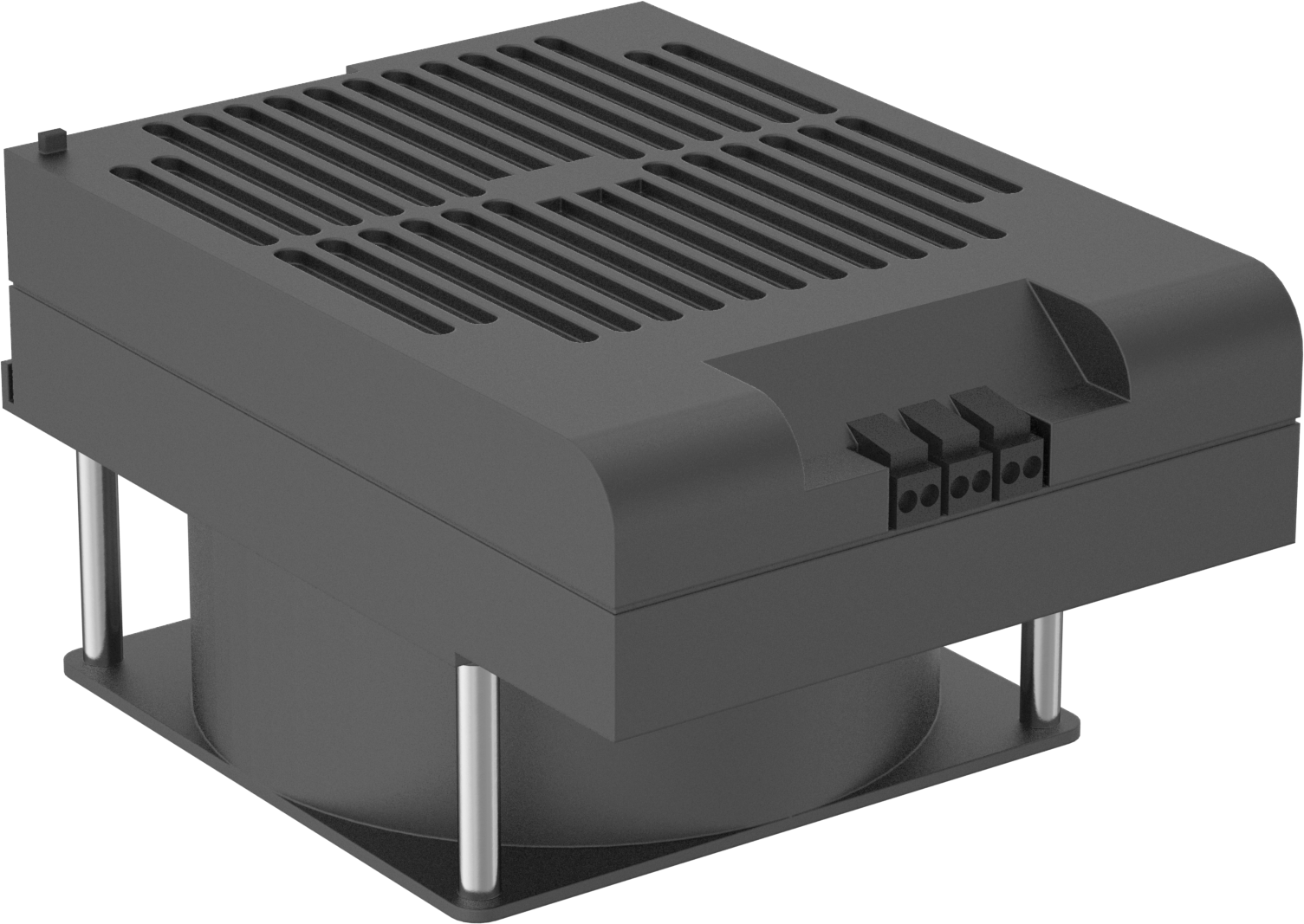 DIN Ray Muhafaza Alan Isıtıcısı, Fan, 120V AC, 1700 Btu/hr.