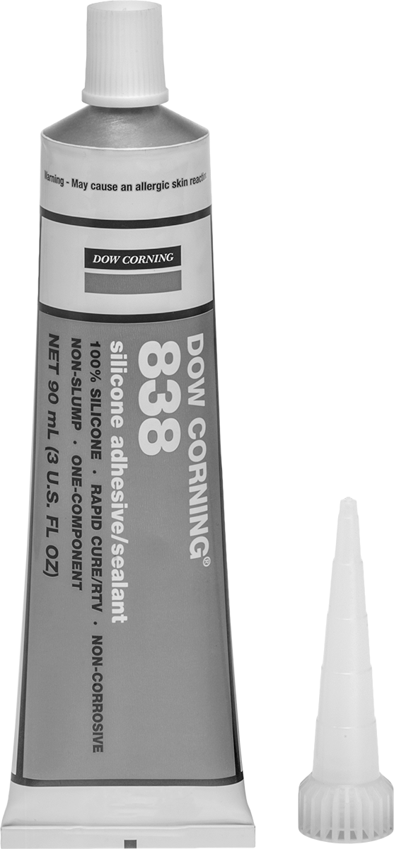 Kullanıma Hazır Silikon Kauçuk Dolgu Bileşiği, Dow Corning 838, 3 FL. oz. Tüp — Boru, Beyaz, Dow