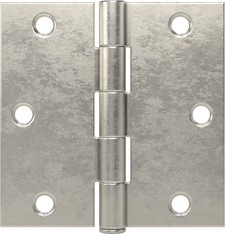 Delikli Gömme Montaj Menteşesi, Çıkarılabilir Pim, Kare, 304 Paslanmaz Çelik, 3.5" x 1.75" Kapı Kanadı — Delikli, 3 1⁄2", Kare