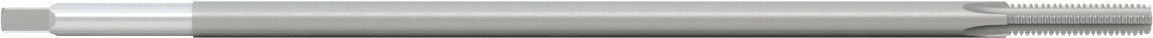 Uzun Menzilli Kılavuz, Kaplamasız Yüksek Hızlı Çelik, Alt Kenar Pahı, 8-32 Boyut x 3/4" Uzunluğunda Dişli — 8-32, 6", Alüminyum, Pirinç,…