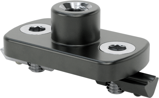 T-Yivli Çerçeveleme için M8 Dişli Montaj Tabanı — Çelik, M8 × 1.25mm, M6
