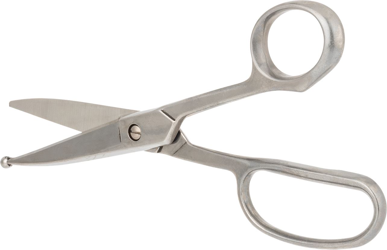 Tamamen Metal Top Uçlu Makas, 8-7/8" Toplam Uzunluk, Paslanmaz Çelik Bıçak