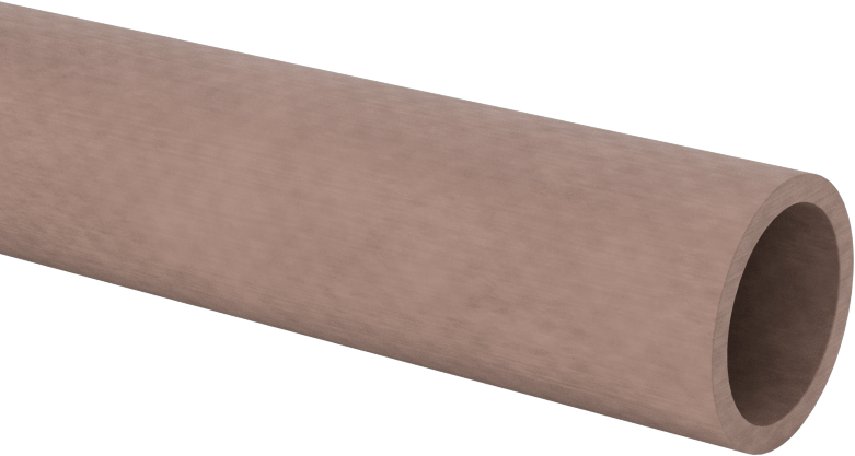 Ultra Yüksek Sıcaklık Darbe Dirençli Garolite Boru, 0.062" Duvar Kalınlığı, 5/8" Dış Çap, 1/2" İç Çap, 44" Uzunluk