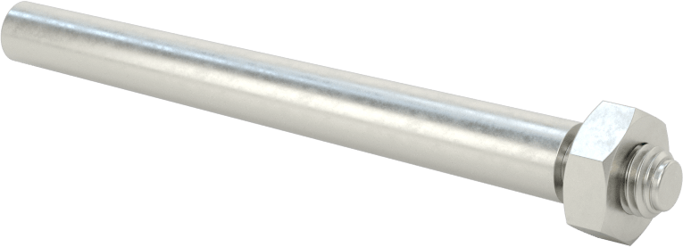 12L14 Karbon Çelik Dişli Konik Pim, 0.287" Büyük Uç Çapı, 2-1/2" Uzunluk