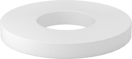 Delrin® Asetal Plastik Pul, 12 Numaralı Vida Boyutu için, 0.250" İç Çap, 0.562" Dış Çap