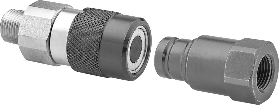 Hidrolik Krikolar için Hortum Bağlantısı, Hızlı Bağlantı Kesme, 3/8 Dişi x 3/8 Erkek NPTF — Quick Disconnect, Threaded, Dişi, Erkek, 3⁄8