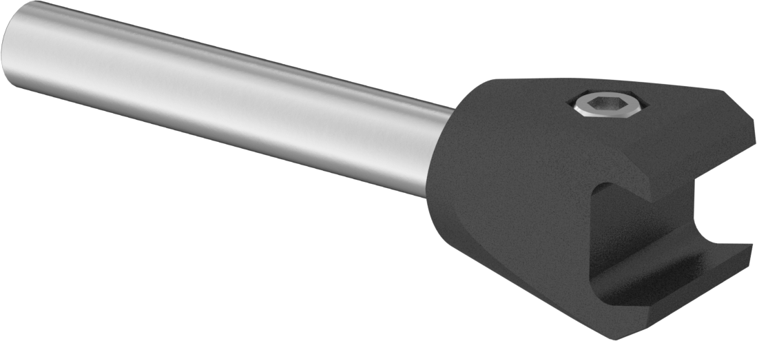 Konveyör Kılavuzu için Plastik Kelepçeli 3" Uzunlukta Katı Montaj Çubuğu — Montaj Çubuğu, 1⁄2", 3"