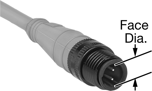 Mikro M12 Sinyal/Güç Konektörü, Düz Fiş