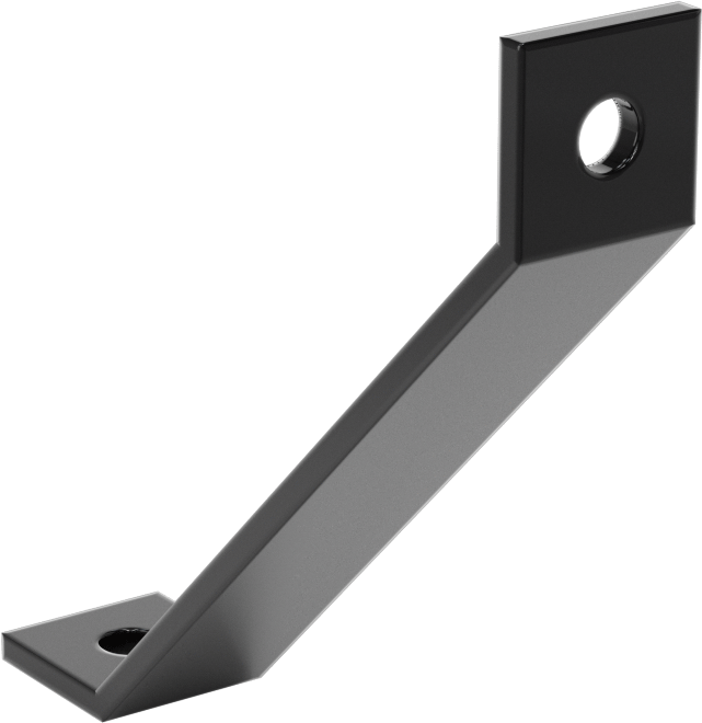 Strut Kanalı Destek, Siyah Toz Boyalı Çelik, 8" Uzunluk x 1-5/8" Uzunluk