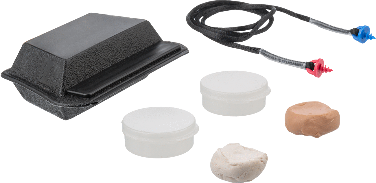 Yeniden Kullanılabilir Kulak Tıkacı, Çıkarılabilir Kablo, Kalıp Şekli, 1 Çift — Kalıp Şekli, Kahverengi, Rubber, Silicone Rubber