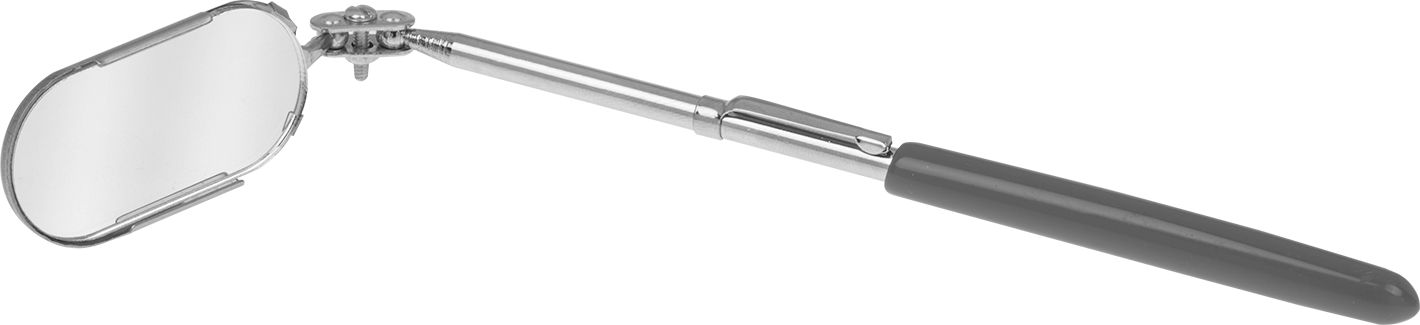El Tipi Muayene Aynası, Oval, 6" Sap Uzunluğu — Oval, Plastik, Düz