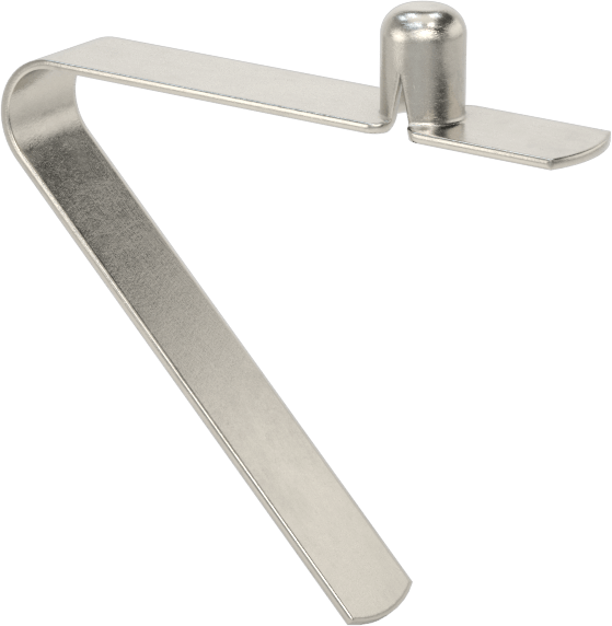 3/8"-5/8" İç Çap için 410 Paslanmaz Çelik Düğme Klipsleri — Tekli, 3⁄8" to 5⁄8", Düğme