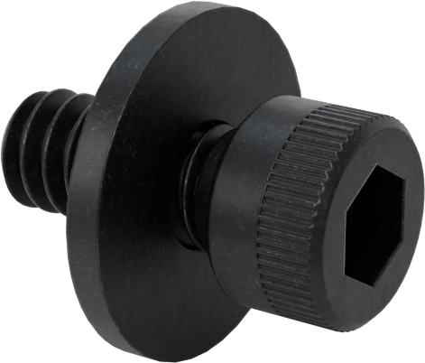 Düz Pullu Alyan Başlı Vida, Siyah Oksitli Alaşımlı Çelik, 4-40 Diş Boyutu, 1/4" Uzunluk