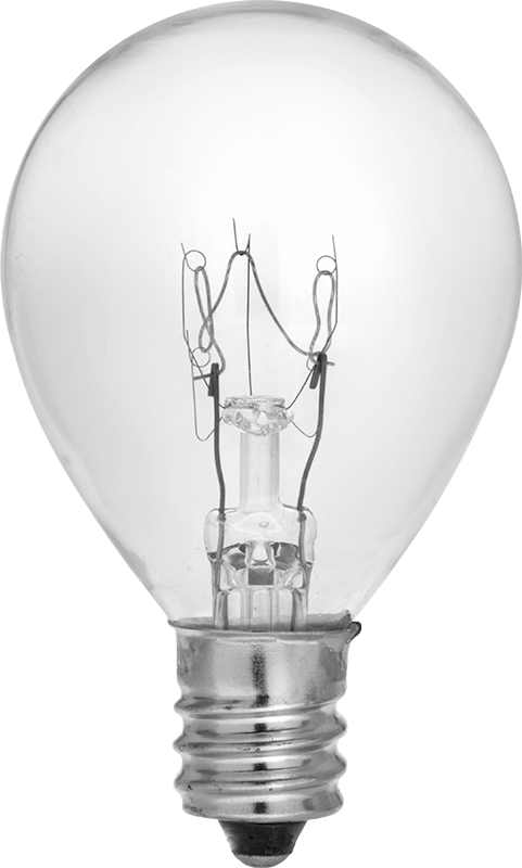 Ampul, S11, Şamdan Tabanı, 120V, 25W, Akkor — Vidalı, Şamdan, 120V AC