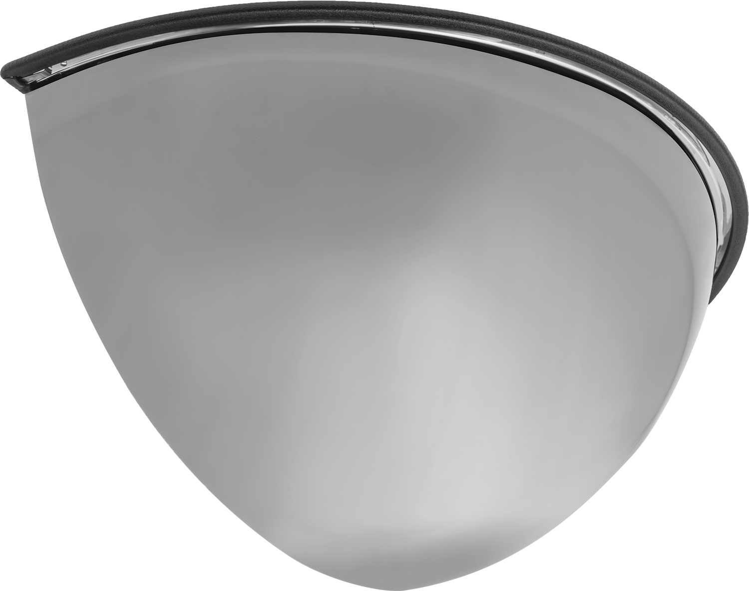 Kırılmaya Dayanıklı Güvenlik Aynası, Çizilmeye Dayanıklı, Ahşap Arka Yüzlü Akrilik Plastik, Yarım Kubbe, 48" Çap — Yarım Kubbe, 48", Ahşap