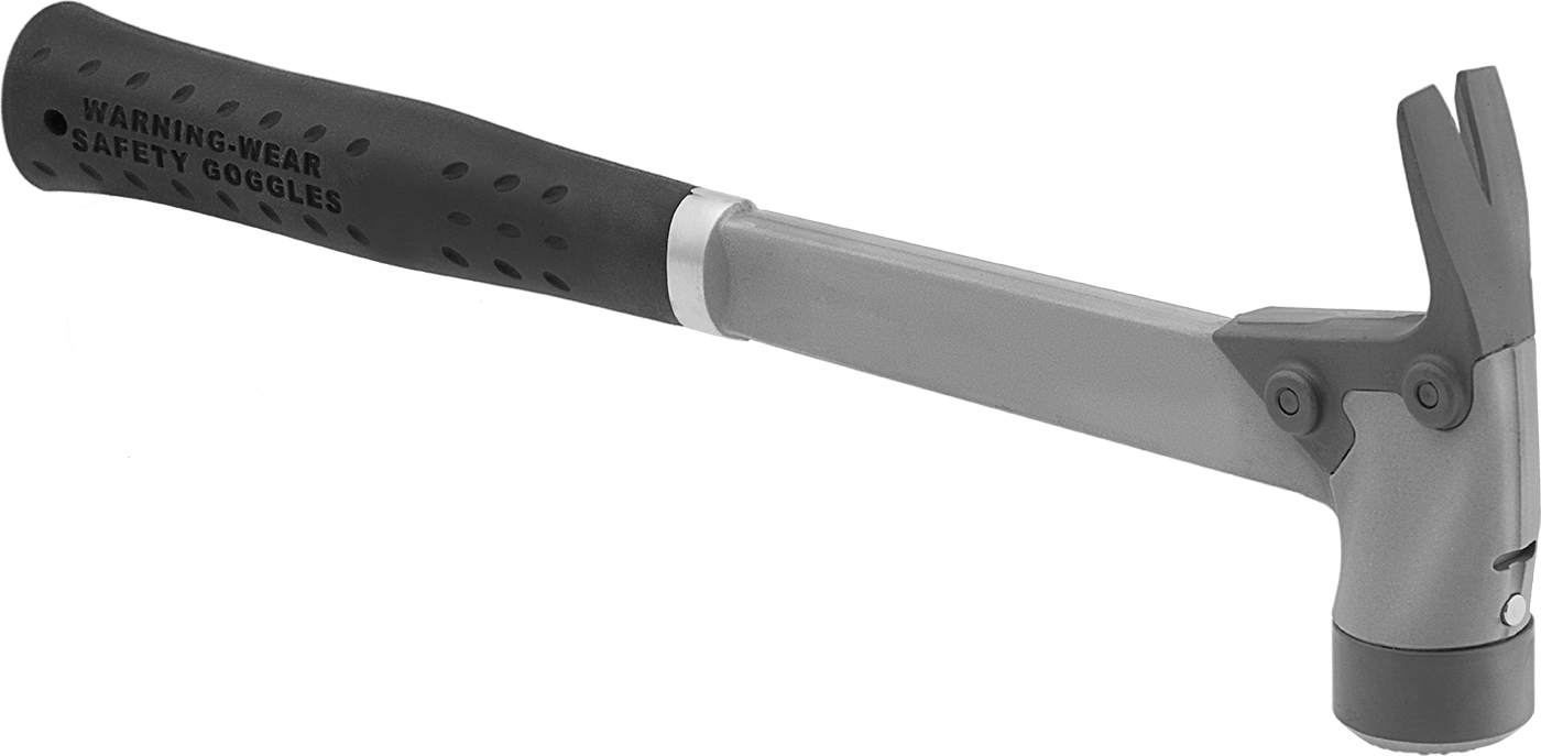 Düz Pençe Çivi Çekici, Alüminyum Tutamaklı, Tırtıklı Yüzey, 14 oz. Baş Ağırlığı — Dead Blow, Nail, Düz, Tırtıklı