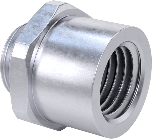 Dişli Adaptör, Nikel Kaplı Pirinç, 1/2 NPT Dişi - PG-9 Erkek