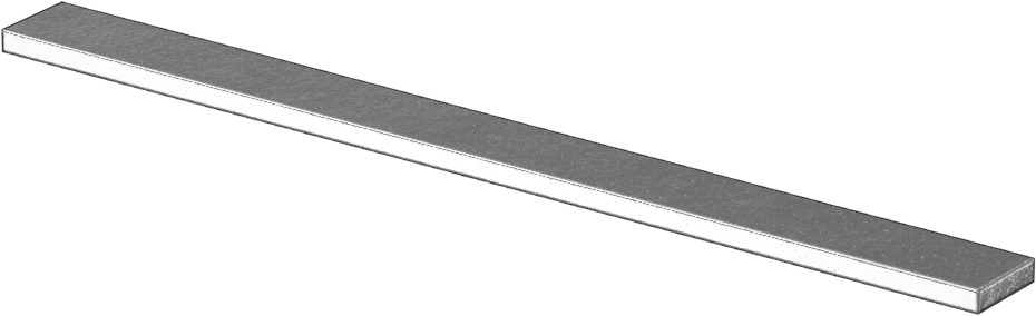 Yüksek Mukavemetli Sınıf 5 Titanyum Çubuk, 1/8" Kalınlık x 1/2" Genişlik