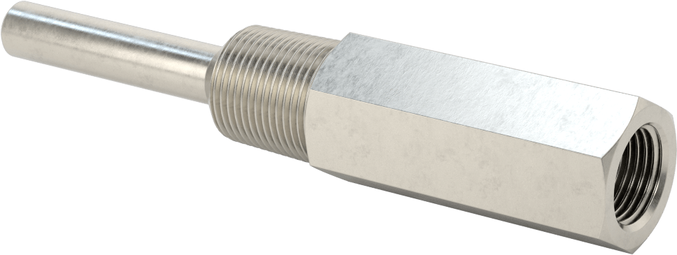 Termovell, Yalıtımlı Tanklar için, 316 Paslanmaz Çelik, 6" sap uzunluğu için — 2 1⁄2", 316 Stainless Steel, Stainless Steel, Dişli