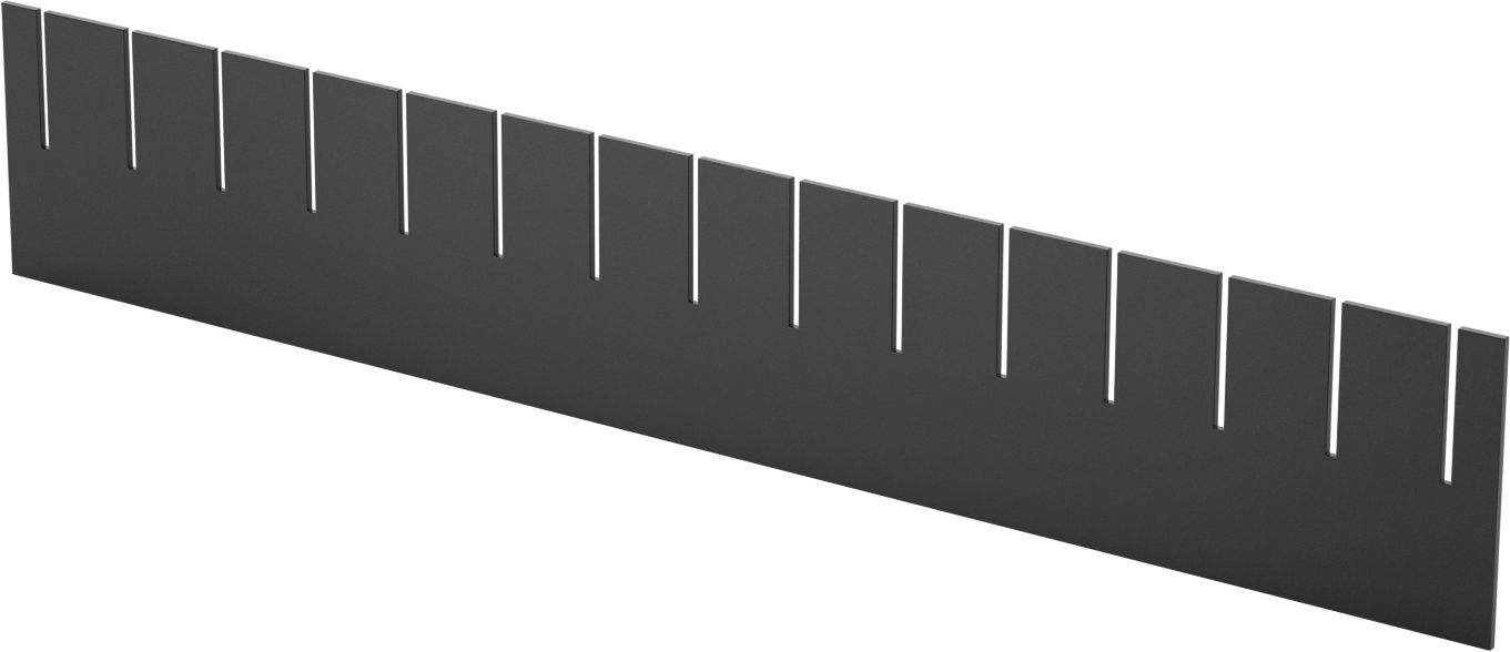 22-1/2" Uzunlukta İletken Bölmeli Taşıma Kutusu için 3-1/2" Yükseklikte Bölme