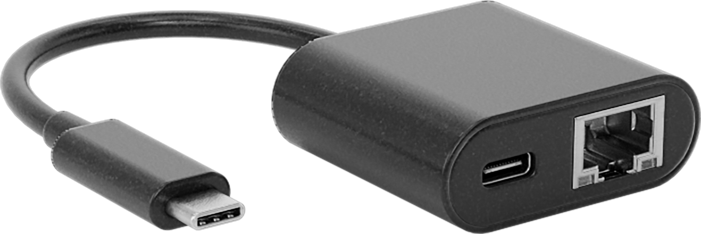 USB Adaptör Kablosu, C Fiş x C Soket/RJ45 Soket, 4-1/2" Uzunluk