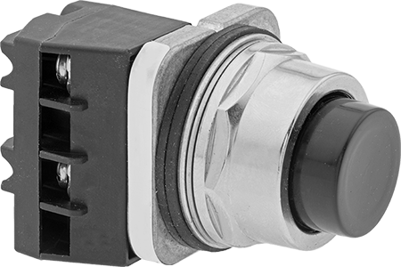 Metal 30 mm Panel Montajlı Basmalı Düğme Anahtarı, Çıkıntılı, NEMA 4x