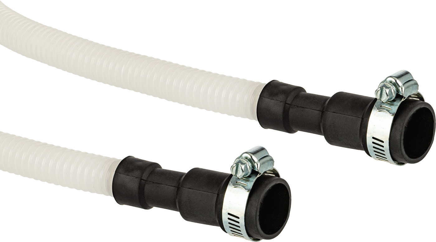Tahliye Hortumu, Bulaşık Makineleri için, 6-1/2 Fit Uzunluk — Clamp On, Without Fittings, Plastic, Polyethylene, Su