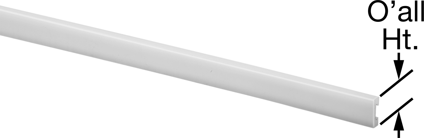 Konveyör Kılavuzu için 5 Fit Uzunluk x 13/16" Yükseklik Düz Aşınma Şeridi — 5 ft., Aşınma Şeridi, Kılavuz
