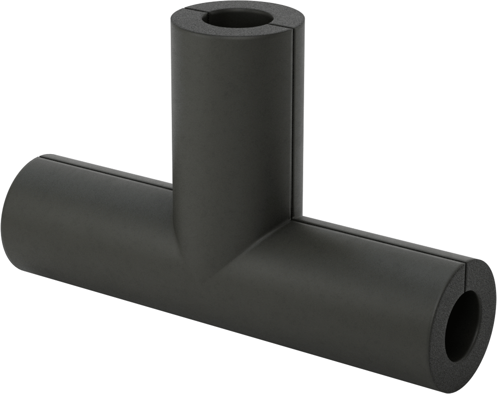Esnek Kauçuk Köpük Boru Yalıtımı, T, 3/8" Kalınlığında Duvar, 7/8" İç Çap