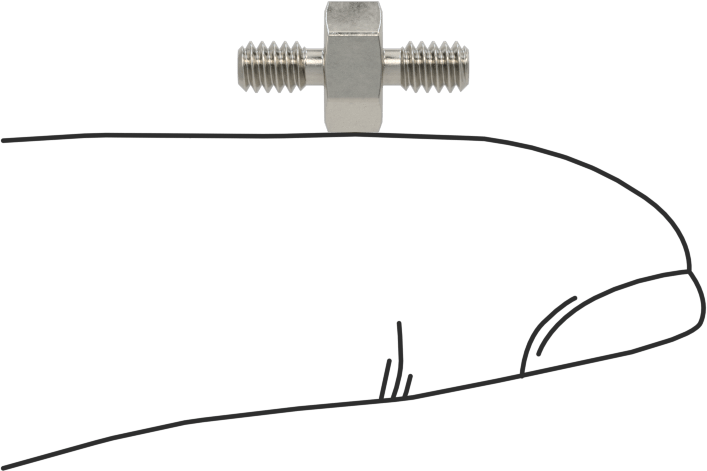 18-8 Paslanmaz Çelik Erkek Altıgen Dişli Adaptör, 1/4" Dış Çap, 1/8" Uzunluk, 4-40 Diş Boyutu