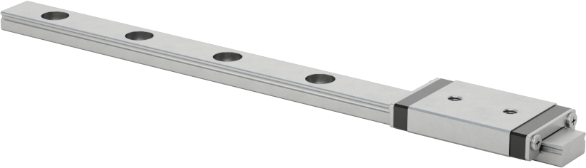 Minyatür Bilyalı Rulman Taşıyıcı ve Kılavuz Ray, 6 mm Genişlik x 90 mm Uzunlukta Ray — 12 mm, 20 mm, 440 Paslanmaz Çelik