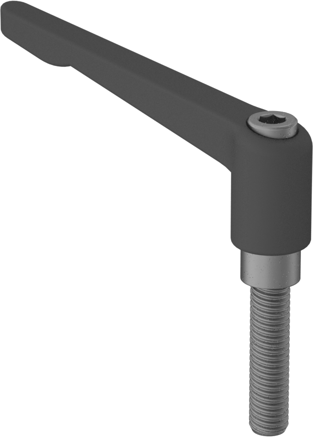 Naylon Ayarlanabilir Tutamak, 3/8"-16 Dişli 1-9/16" Uzunlukta Saplamalı — 3⁄8"-16, Dişli Saplama, 3 1⁄8"