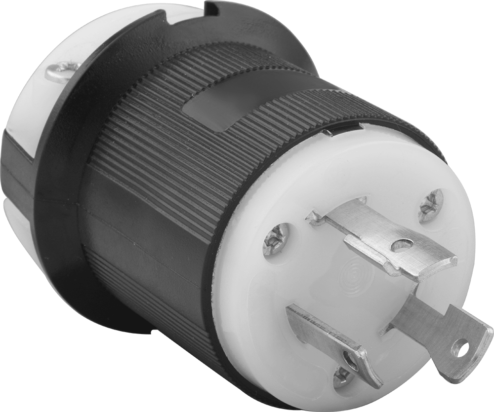 Premium Dönme Kilitli Konektör, Üç bıçaklı fiş, Topraklanmış, NEMA L8-30 — 480V AC, 30A, Erkek