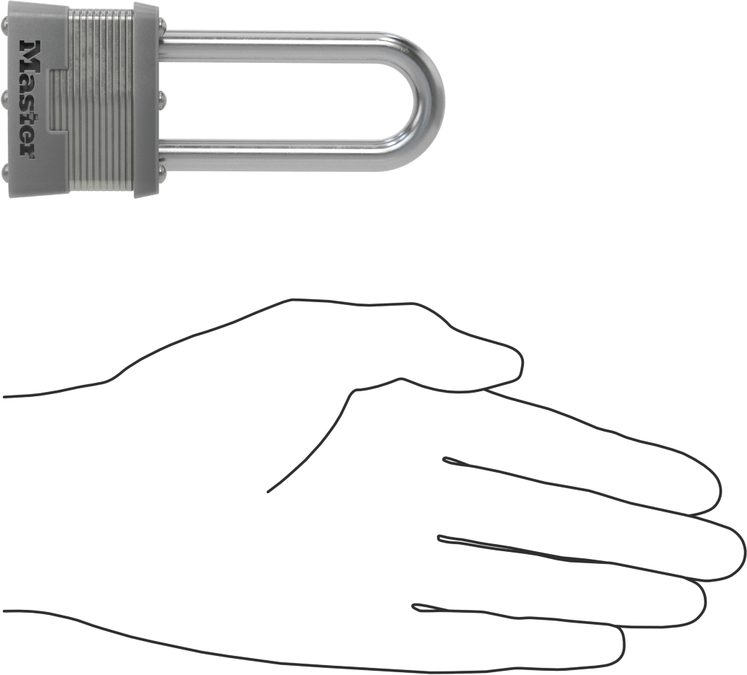 Lamine Çelik Gövdeli Asma Kilit, 2.5" dikey açıklık ile, Master Lock 81, 10R16'ya uyumlu