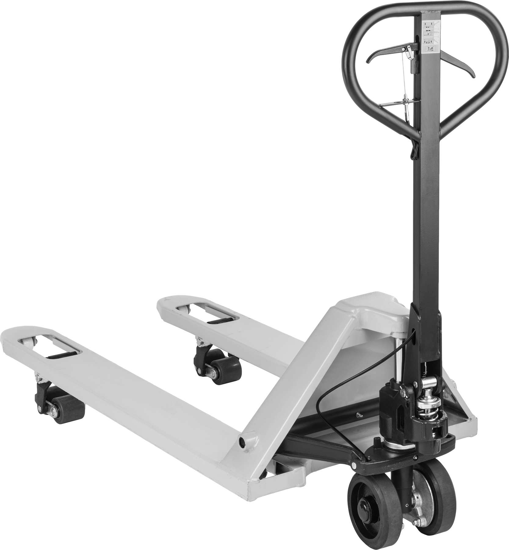 Sabit Çelik Transpalet, Kauçuk Tekerlekler, 33"-40" Genişlikte Palet için, 48" Uzunluk x 6" Genişlik Çatal