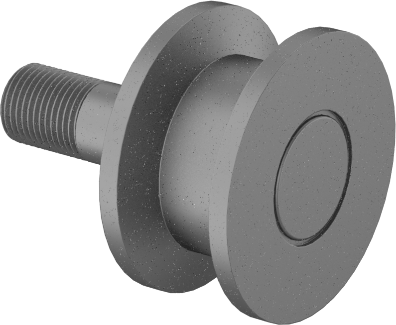 Dişli Ray Makarası, Çift Flanşlı, 1-1/2" Makara Çapı, 1-1/8" Makara Genişliği