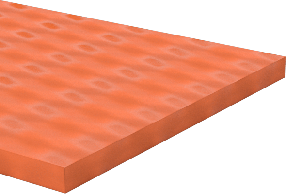 Çapraz Dokulu Yüksek Sıcaklık Silikon Kauçuk, Arka Yüzü Yapışkanlı Şerit, 1/2" x 24", 1/32" Kalınlık