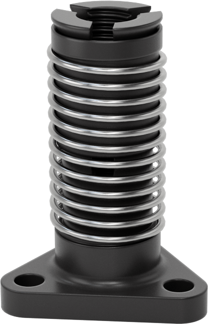 3/8"-20 Diş Boyutu Ultra Hassas Kılavuz Vidayı için Yaylı Flanşlı Somun — 3⁄8"-20, Somun, 1 29⁄32"