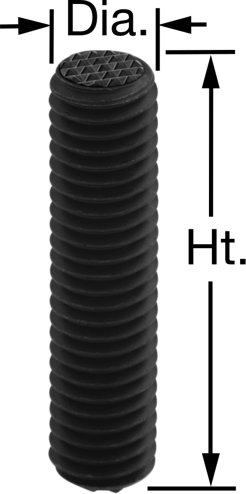 Setskur Dişli Tutucu, 3/8"-16 Diş, 1/4" Çap, 1/2" Yükseklik
