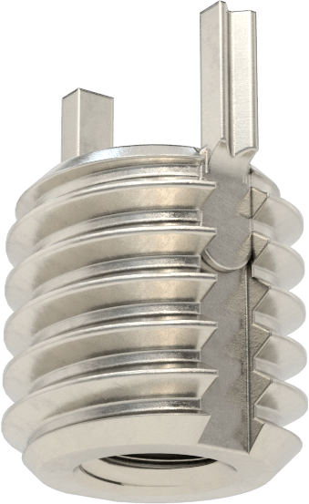 18-8 Paslanmaz Çelik Anahtar Kilitli Ek Parçalar, Kalın Duvarlı, M4 x 0.7 mm Diş, 8 mm Takılı Uzunluk