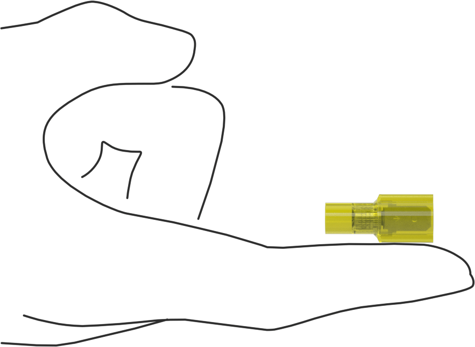 Tam Yalıtımlı Faston Terminaller, Erkek, Tek Sıkma, 12-10 AWG için, 0.250" Tırnak Genişliği