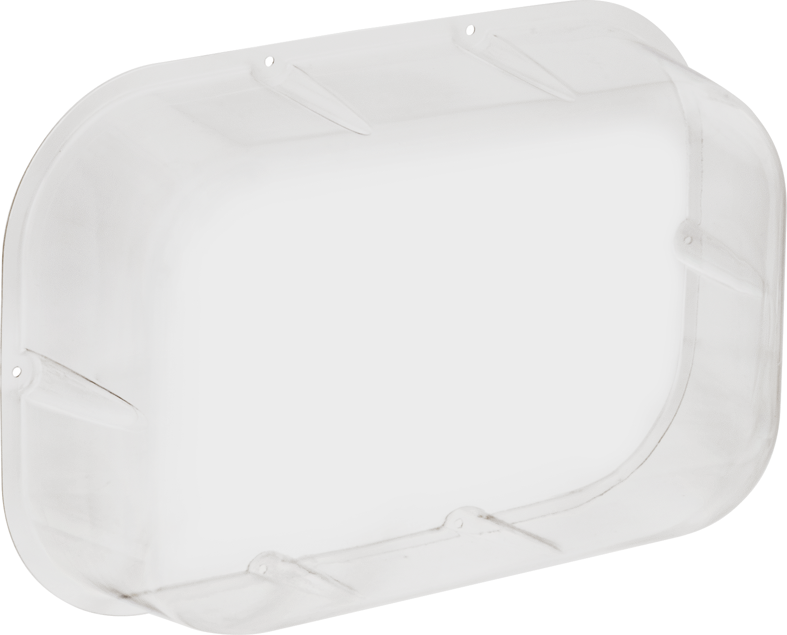 Tavan ve Duvar Işıkları için Işık Koruyucu, Polikarbonat Plastik, 15-1/4" Yükseklik x 22" Genişlik — Plastic, Polycarbonate, Şeffaf