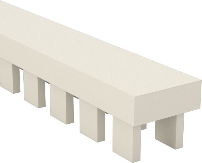 Ekstra Esnek Naylon Plastik Kenar Çıtası, 3/32" Genişlik x 3/32" İç Yükseklik, 1 Fit Uzunluğunda — 3⁄32", Ekstra Esnek, Nylon, Plastic