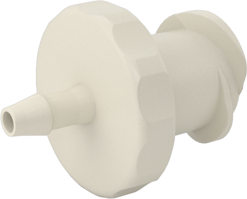 Hava ve Su için Plastik Luer Lock Tüp Bağlantısı, Naylon Soketler, 1/16" İç Çap için Tırnaklı, Beyaz, 40 PSI Maksimum