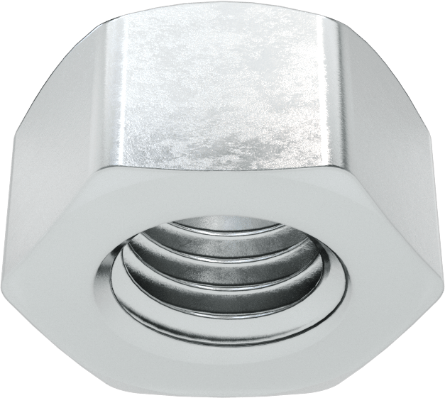 Top-Lock Deforme Edilmiş Dişli Kilit Somunu, Çinko Kaplı Sınıf 10 Çelik, M12 x 1.75 mm Diş
