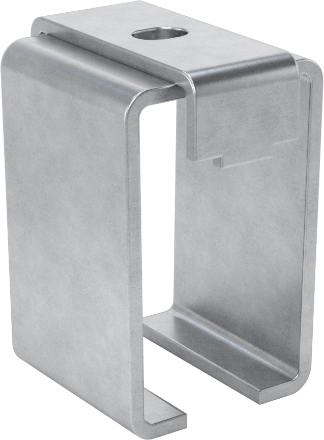 Kapılar için 600 lb. Kapasiteli Makaralı Ray için Galvanizli Çelik Tavan Montajlı Bağlantı Parçası — Galvanizli Çelik, Braket, Kapılar