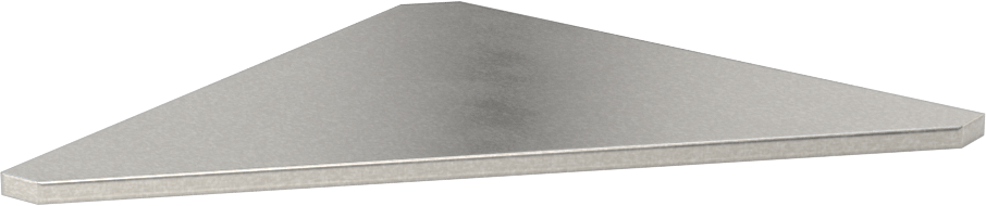 Kaynaklanması Kolay 4130 Alaşımlı Çelik Üçgen, 4" x 4", 1/8" Kalınlık