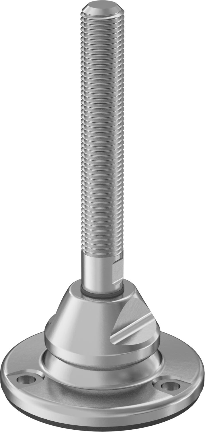 Sismik Döner Seviyeleme Montajı, M30 x 3.5 mm Dişli Saplama ile, Sabit Tutucu