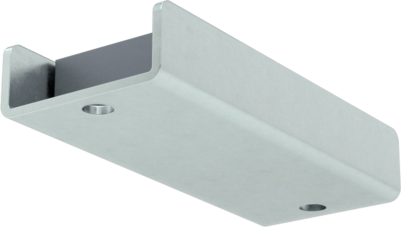 Kapalı Seramik Mıknatıs, Dişsiz Delik, Kadmiyum Kaplı Kutu, 1/2" X1-3/16" X2-3/4"