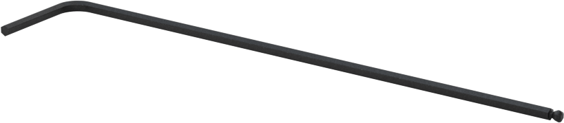 Alaşımlı Çelik Açılı Tahrikli Top Uçlu Altıgen L Anahtarı, Siyah Fosfat Kaplama, 1.27 mm Tahrik Boyutu, 2-7/8" Toplam Uzunluk